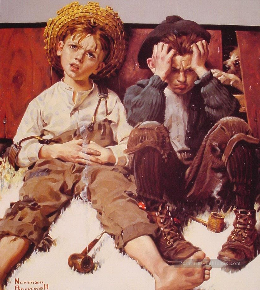 retribution 1920 Norman Rockwell Oil Paintings
